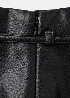 Faux leather skirt with belt — Black 8