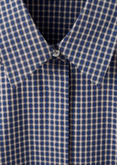 Fitted check shirt — Navy 7