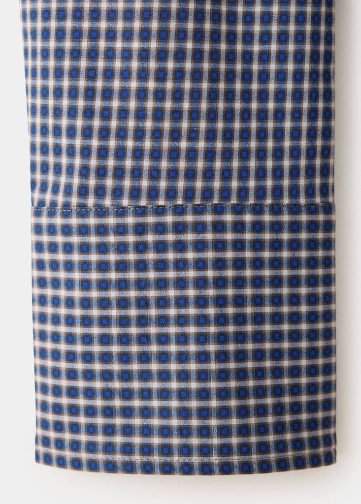 Fitted checked shirt — Navy