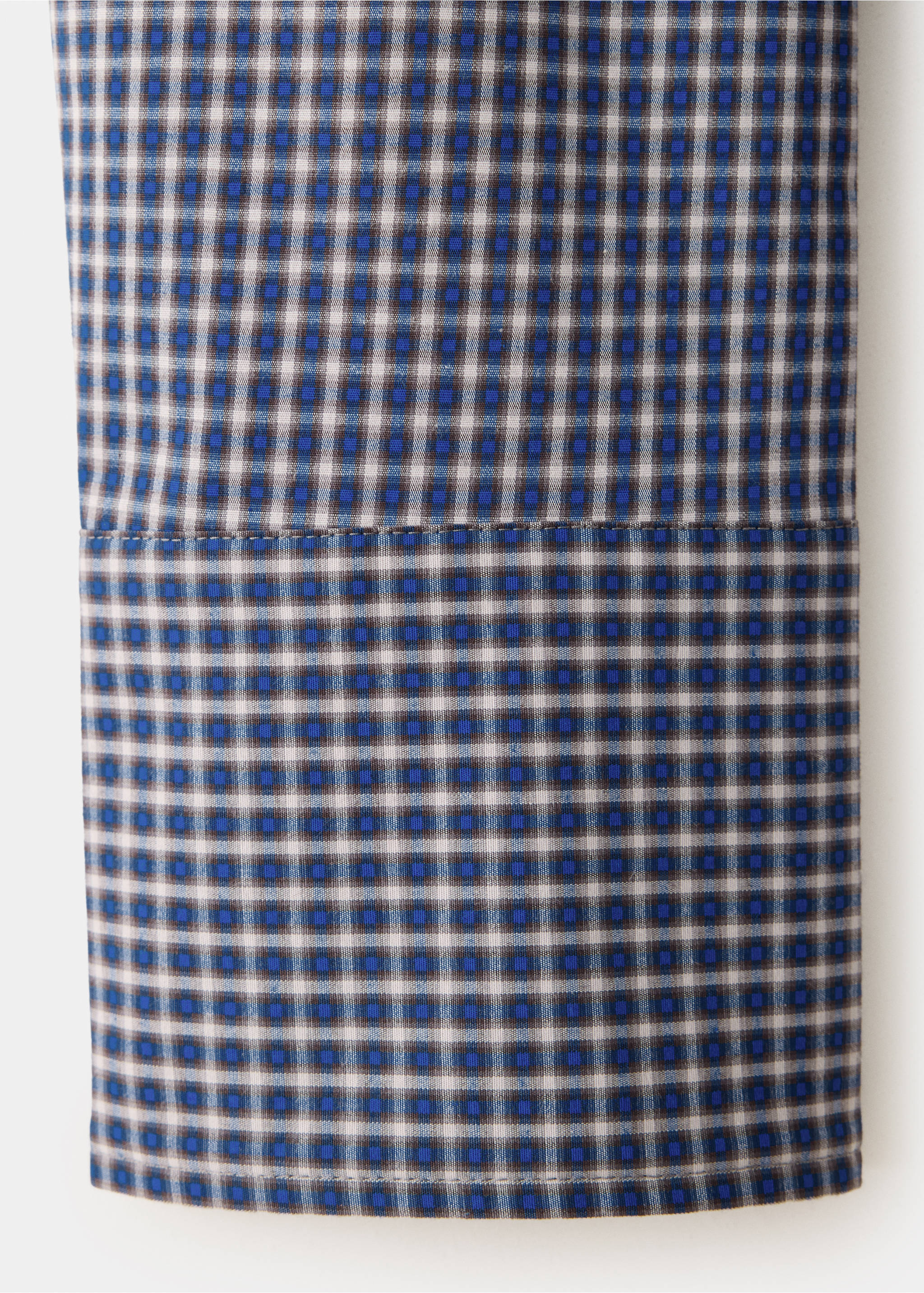 Fitted cotton shirt - Details of the article 0, Navy. Ref: 37045989-00.