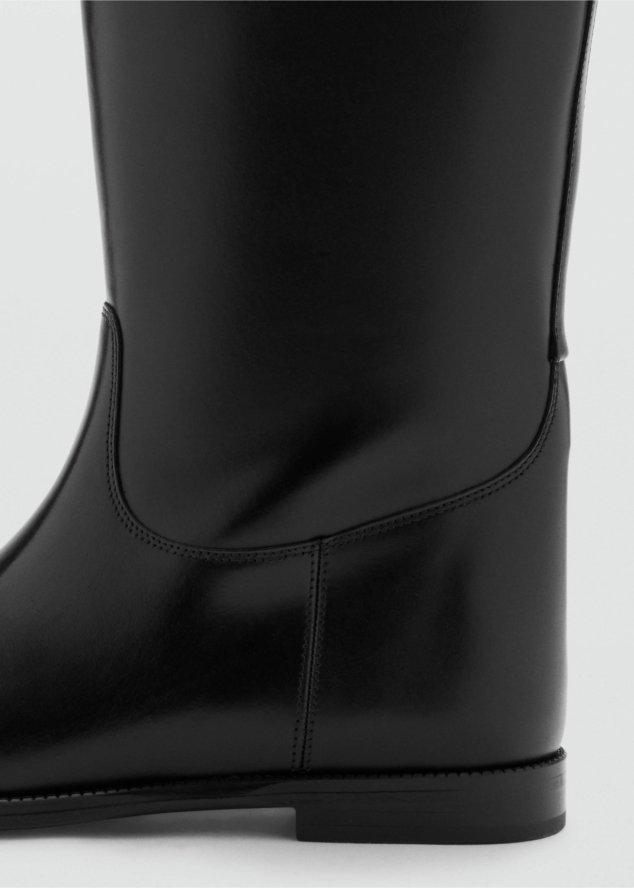 Bottes hautes cuir - Détail de l'article 1, Noir. Ref: 37045990-00.