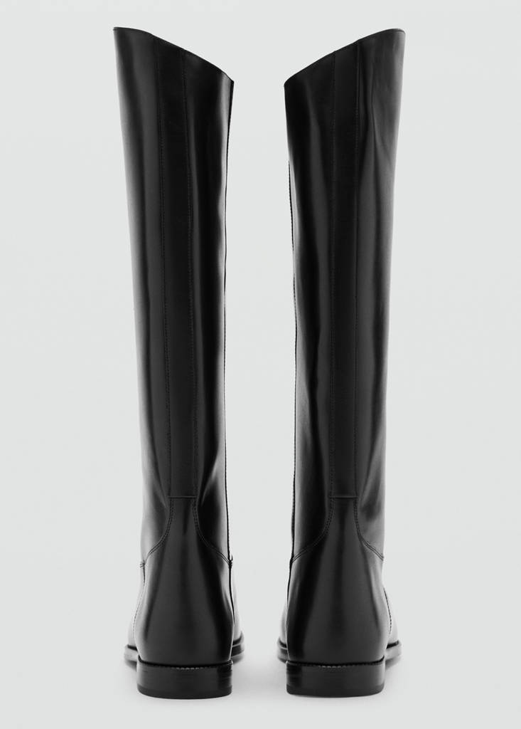 Leather high boots — Black