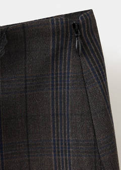 Tartan skirt with lace trim — Grey 6