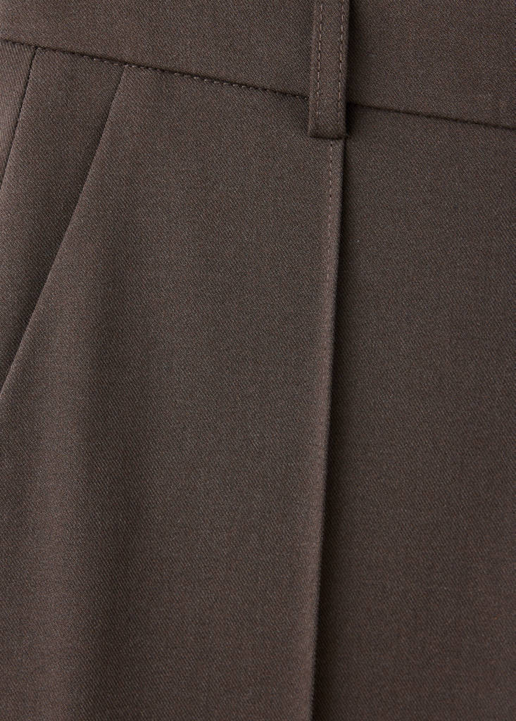 Flared trousers with seams — Medium Brown