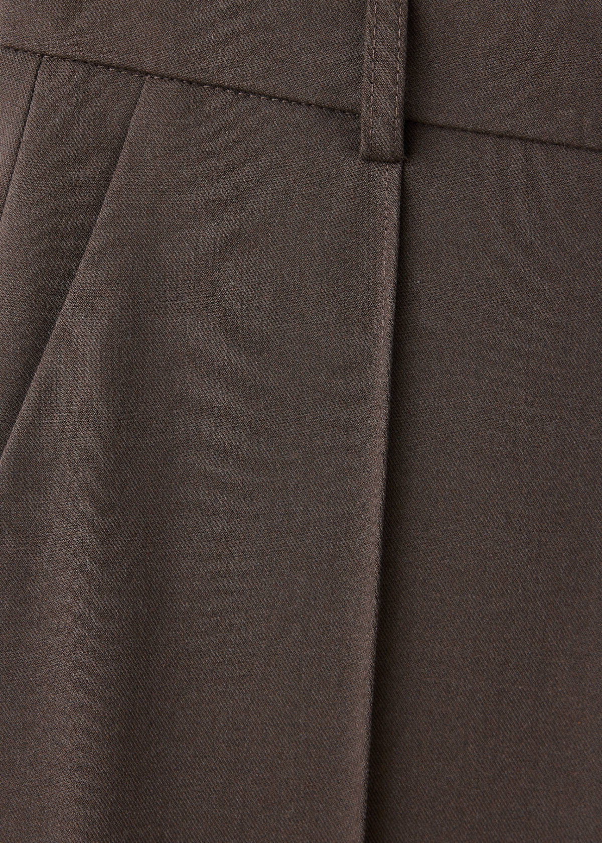 Flared trousers with seams — Medium Brown