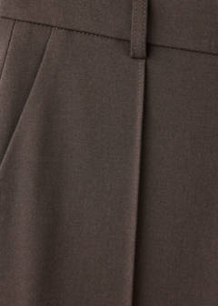 Flared trousers with seams — Medium Brown 9