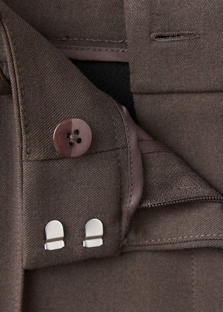 Flared trousers with seams — Medium Brown