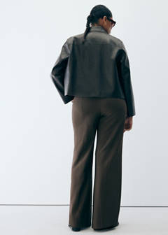 Flared trousers with seams — Medium Brown 6