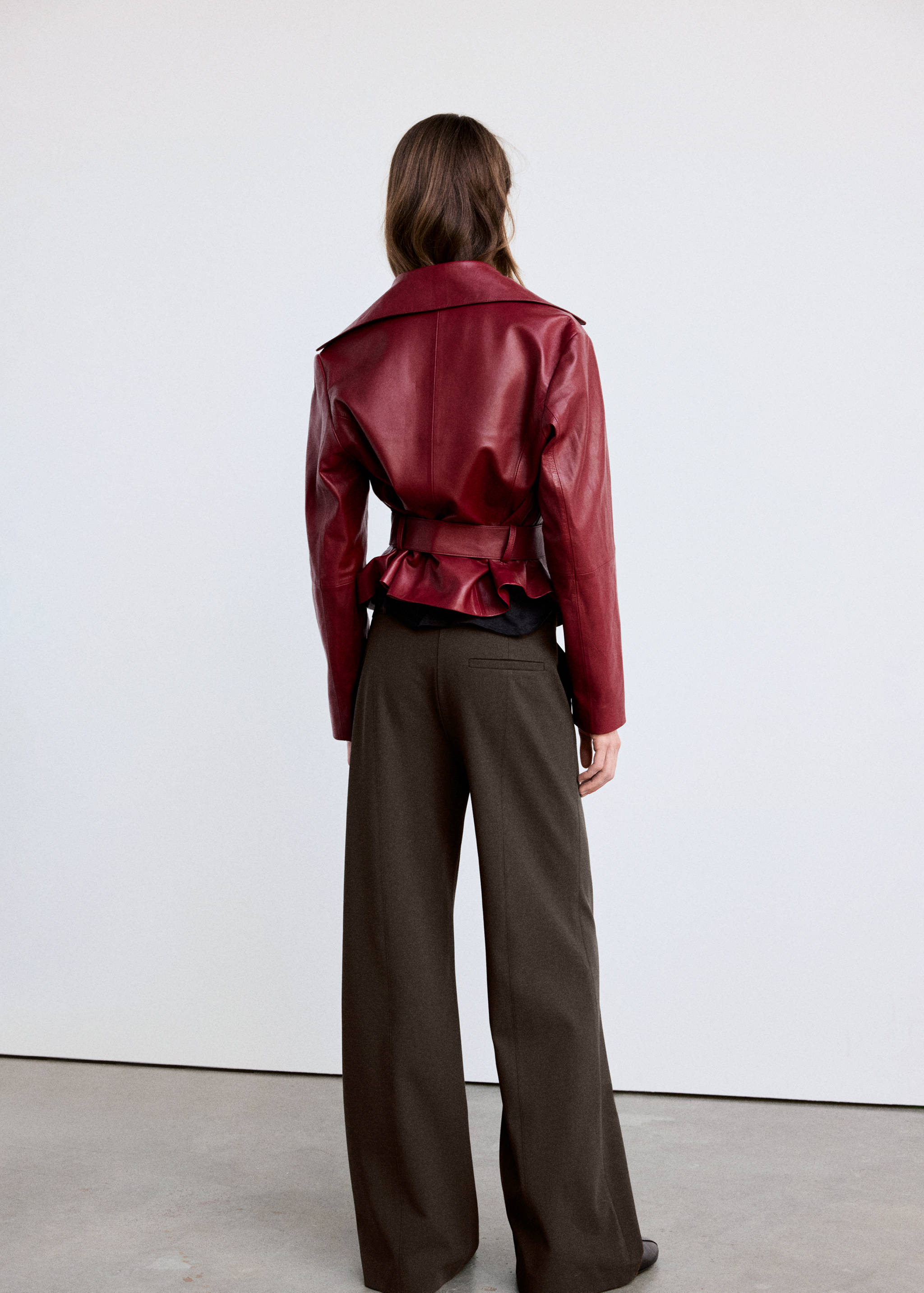 Flared trousers with seams - Reverse of the article