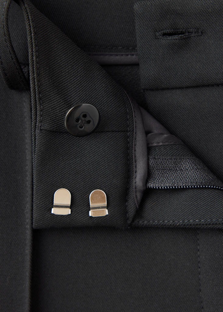Flared trousers with seams — Black