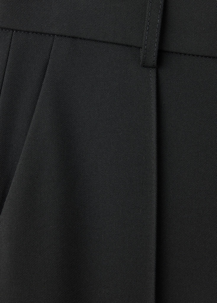 Flared trousers with seams — Black