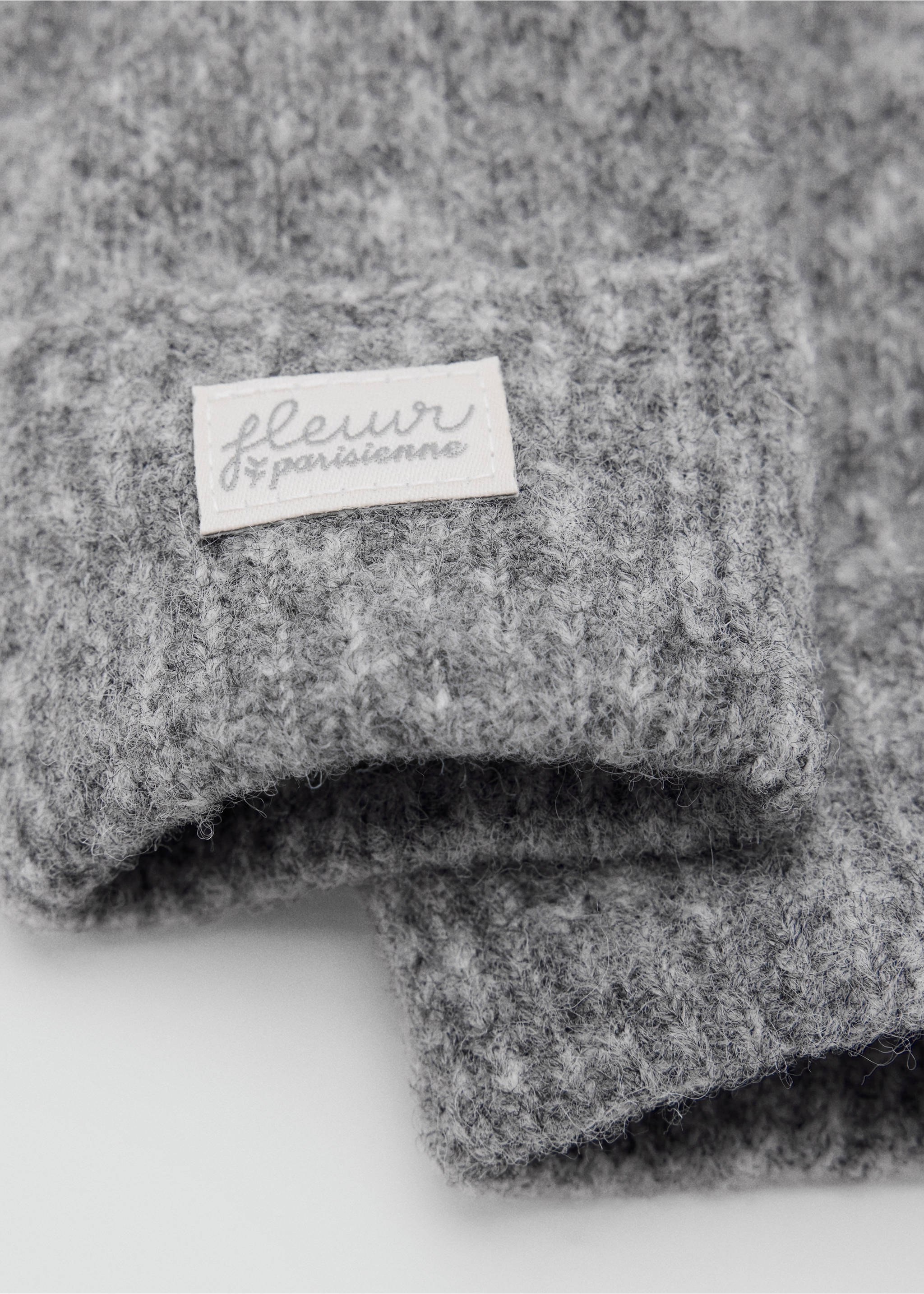 Knitted wool-blend gloves - Medium plane, Grey. Ref: 37045994-00.