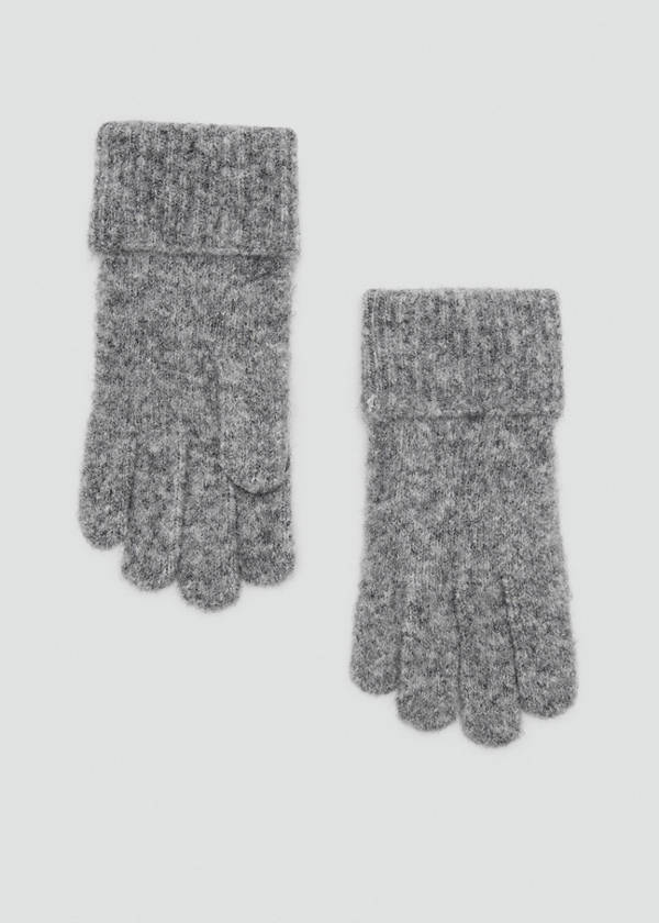 Knitted gloves — Grey