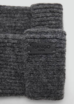 Turn-up cuff ribbed gloves — Grey 3