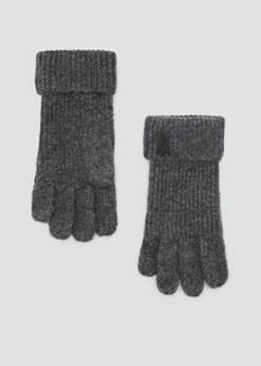 Turn-up cuff ribbed gloves — Grey 1