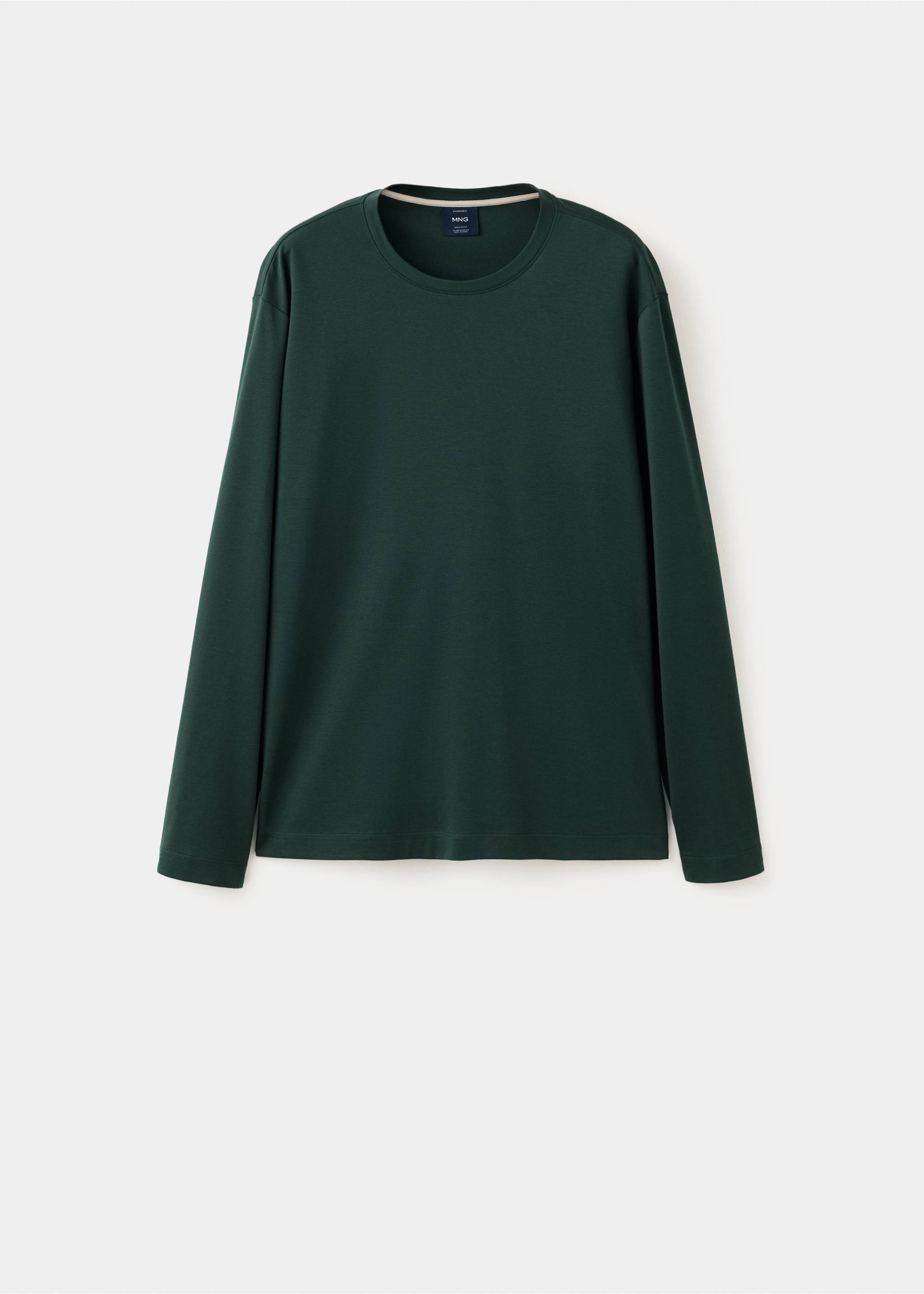 100% cotton T-shirt regular fit - Article without model, Dark Green. Ref: 37045999-00.