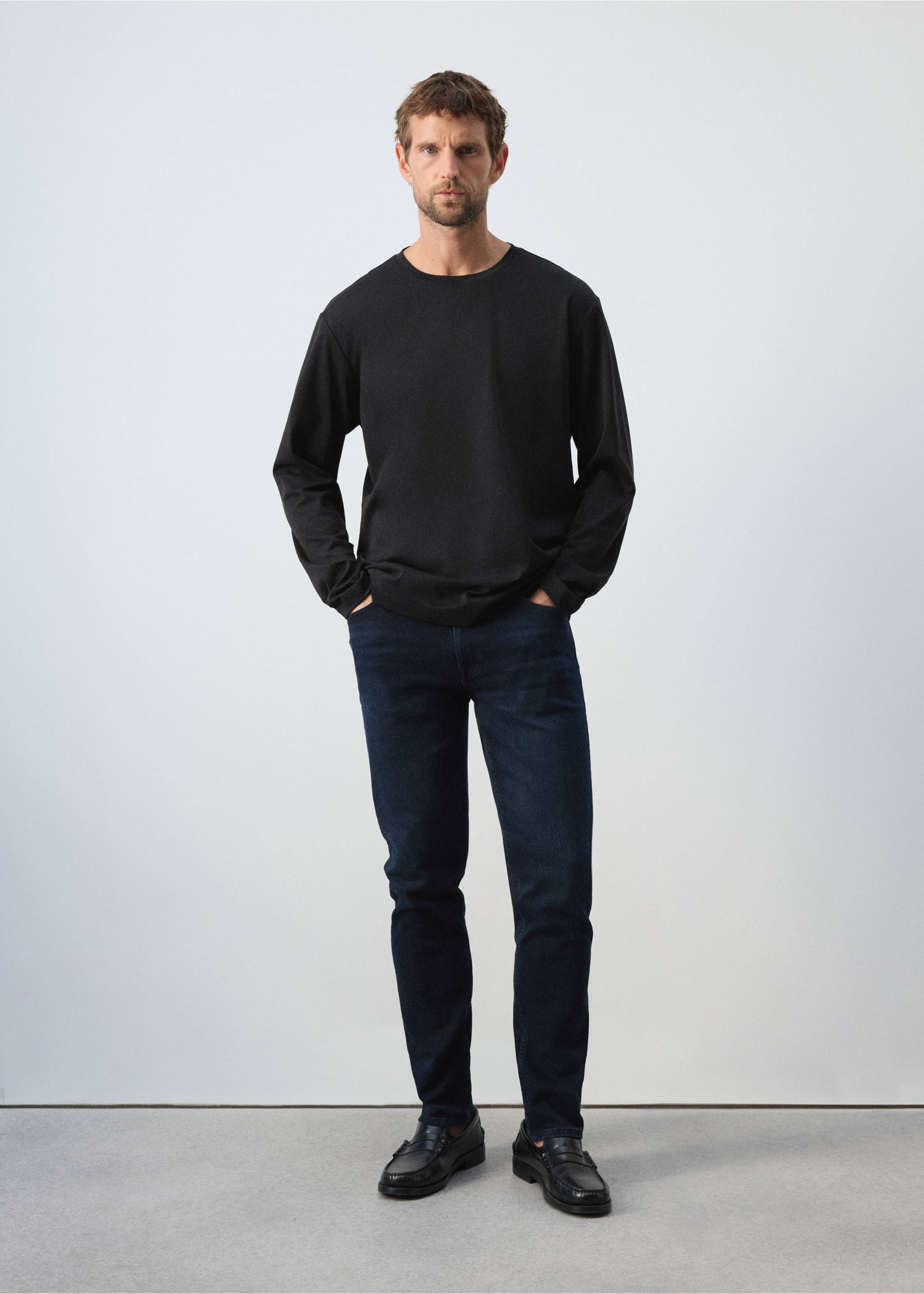 100% cotton T-shirt regular fit - General plane, Black. Ref: 37045999-00.