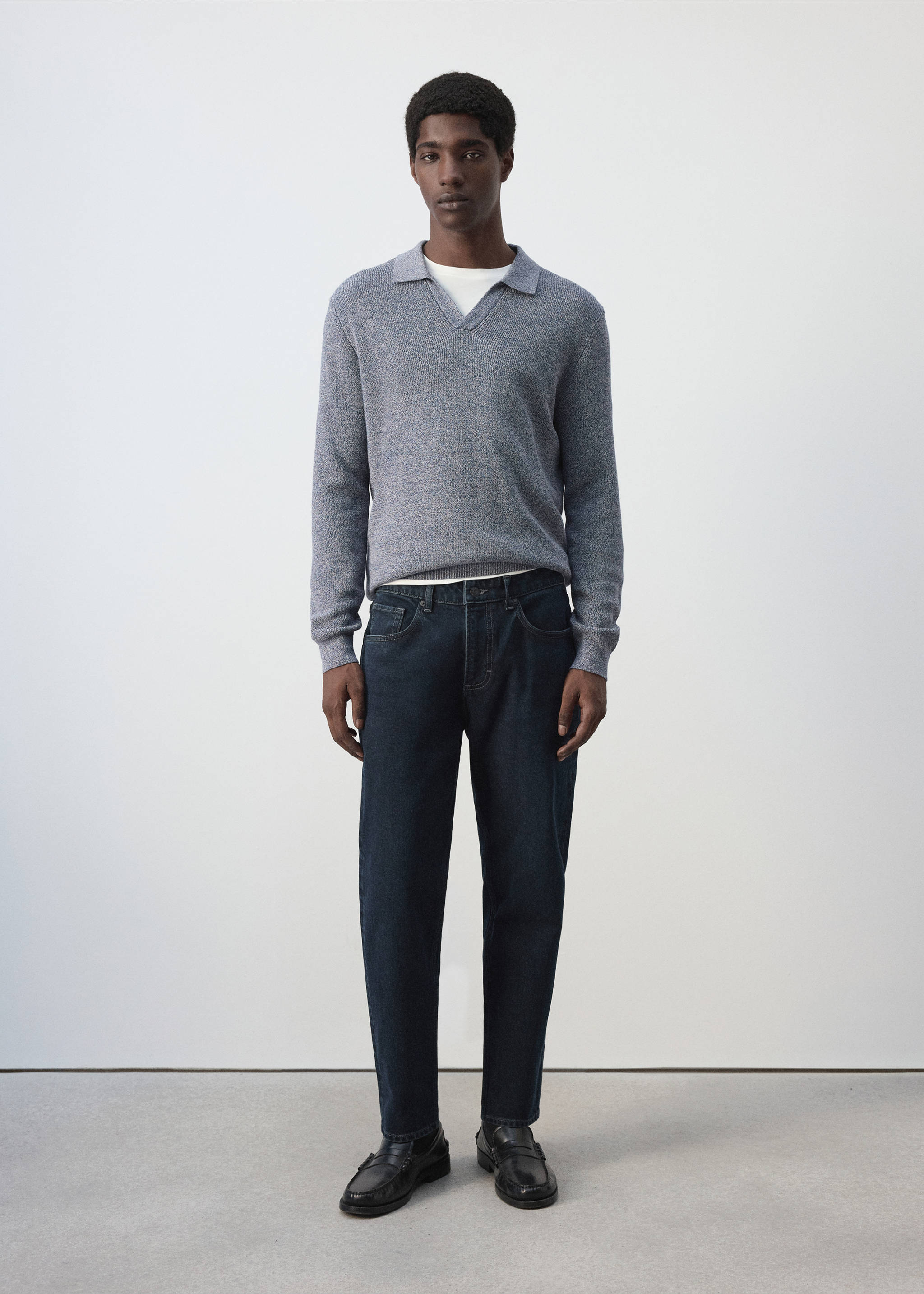 Ben cropped tapered-fit jeans - General plane, Deep Dark Blue. Ref: 37046000-00.