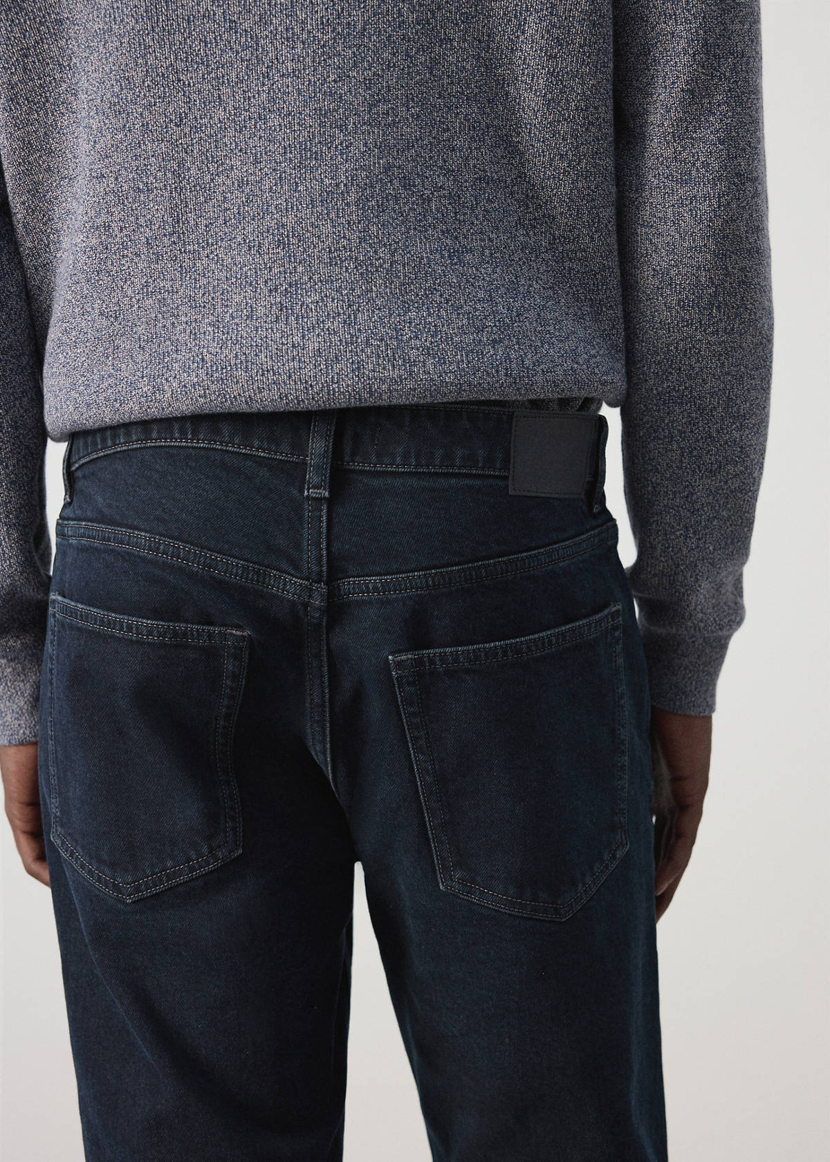 Ben cropped tapered-fit jeans — Deep Dark Blue
