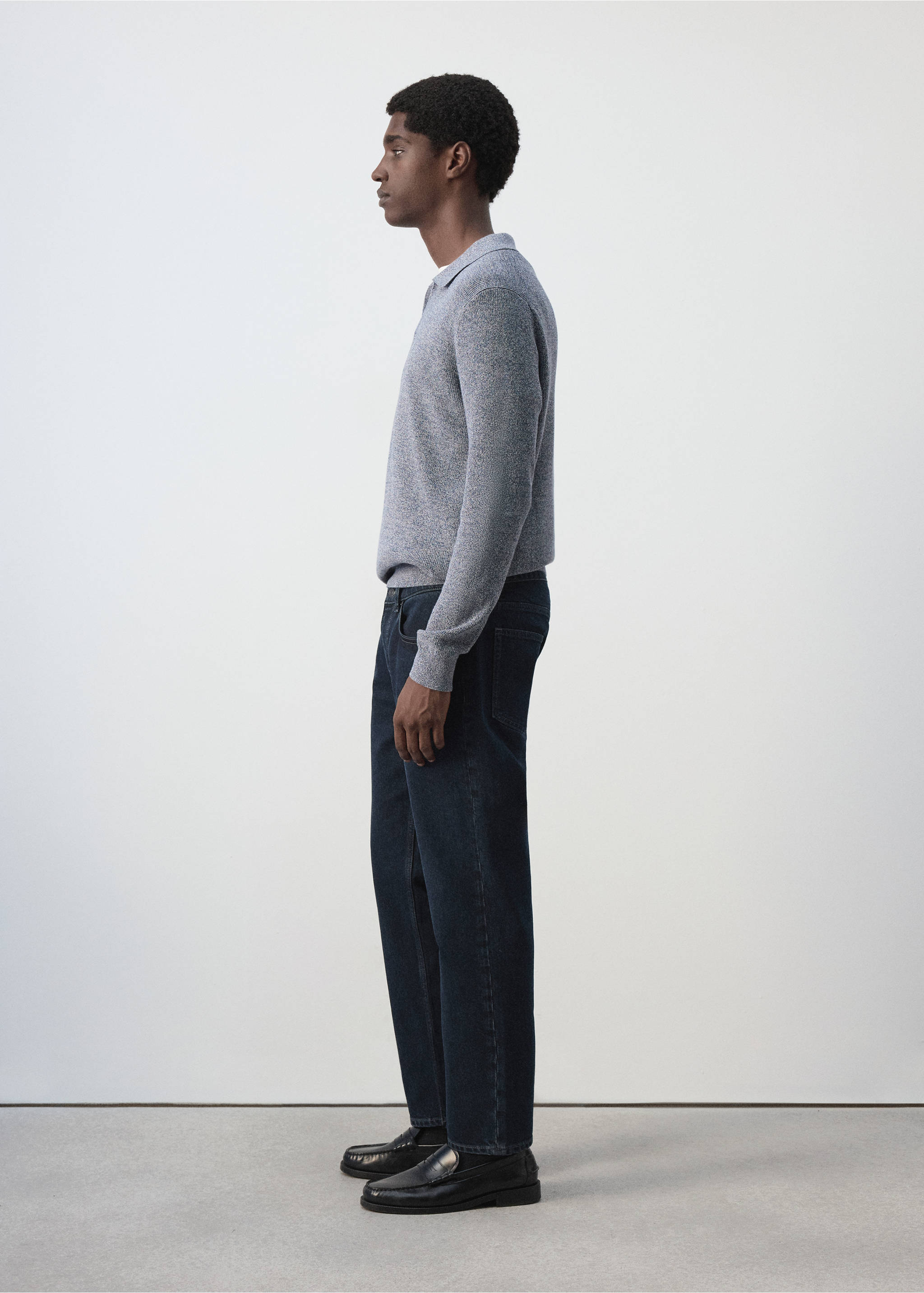 Ben cropped tapered-fit jeans - Details of the article 2, Deep Dark Blue. Ref: 37046000-00.