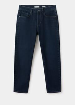 Ben cropped tapered-fit jeans — Deep Dark Blue 7