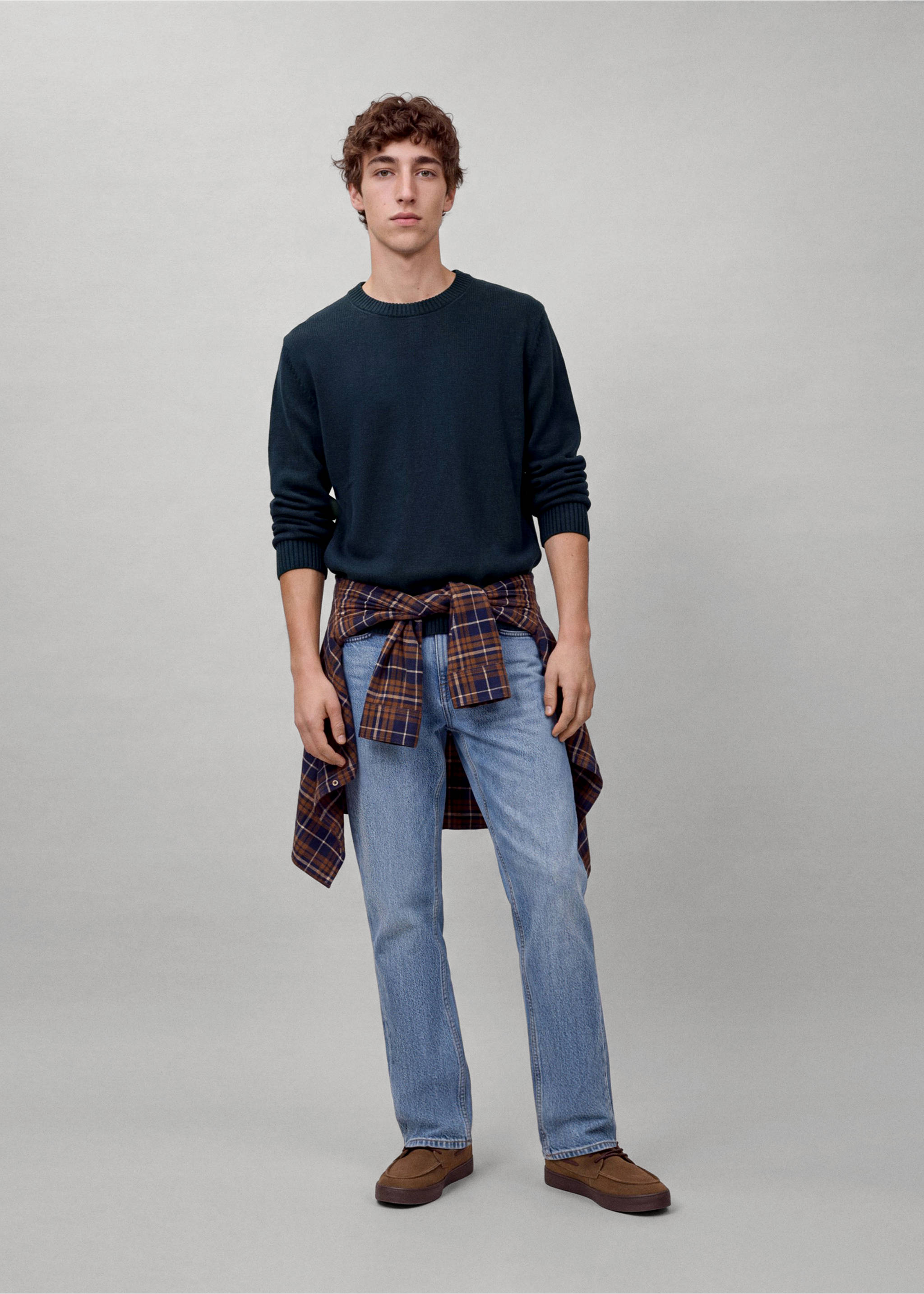 Basic chunky knit jumper - General plane, Navy. Ref: 37046002-00.