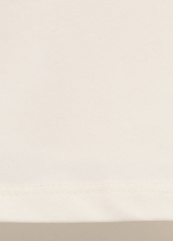 Fitted wrap-effect T-shirt — Ecru