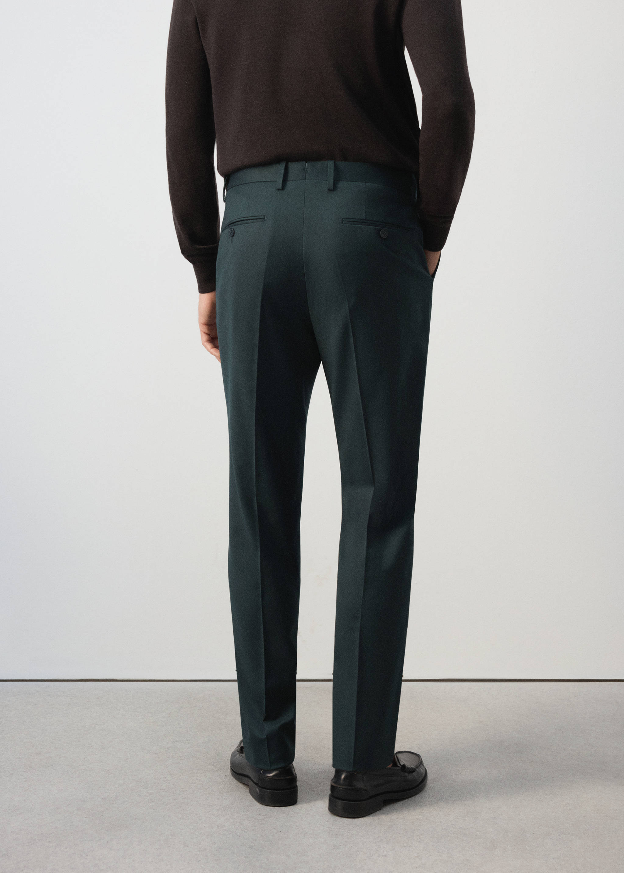 Turin 100% wool suit trousers - Reverse of the article