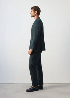 Turin suit trousers, 100% virgin wool, slim fit — Dark Green 5