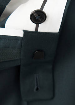 Turin suit trousers, 100% virgin wool, slim fit — Dark Green 8