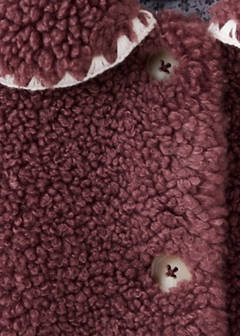 Teddy coat — Cherry 4