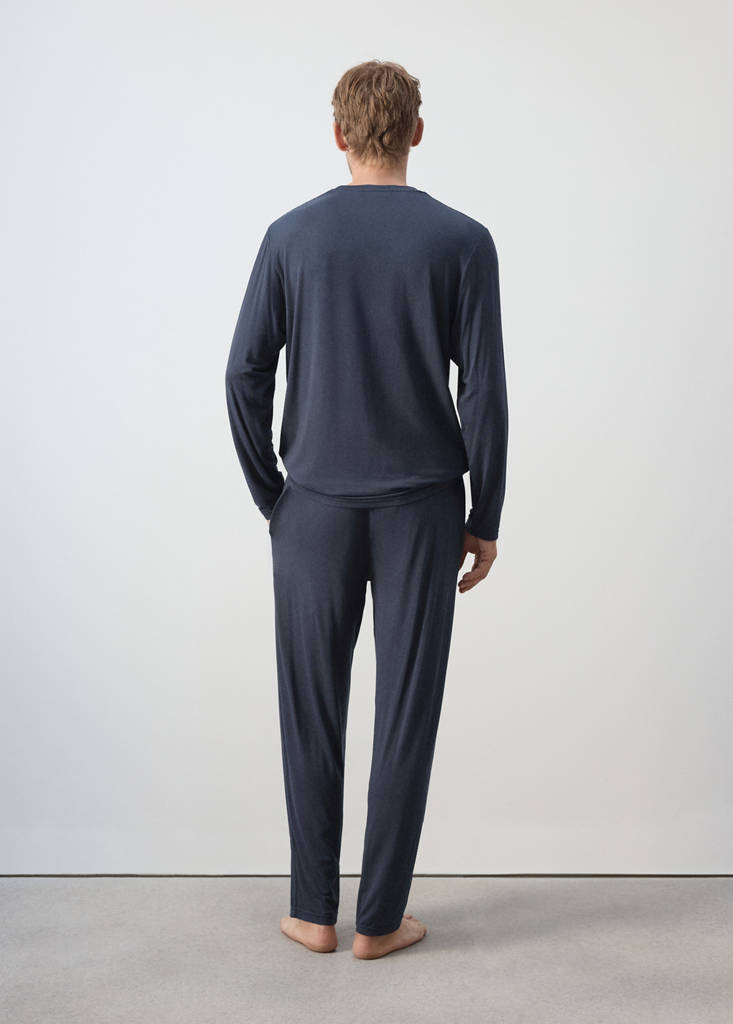 Pack of long modal pyjamas — Navy