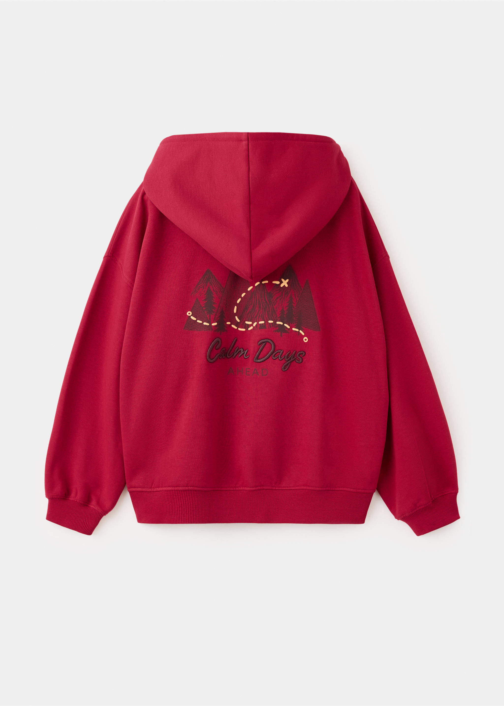 Oversized hoodie - Reverse of the article, Red. Ref: 37046330-00.