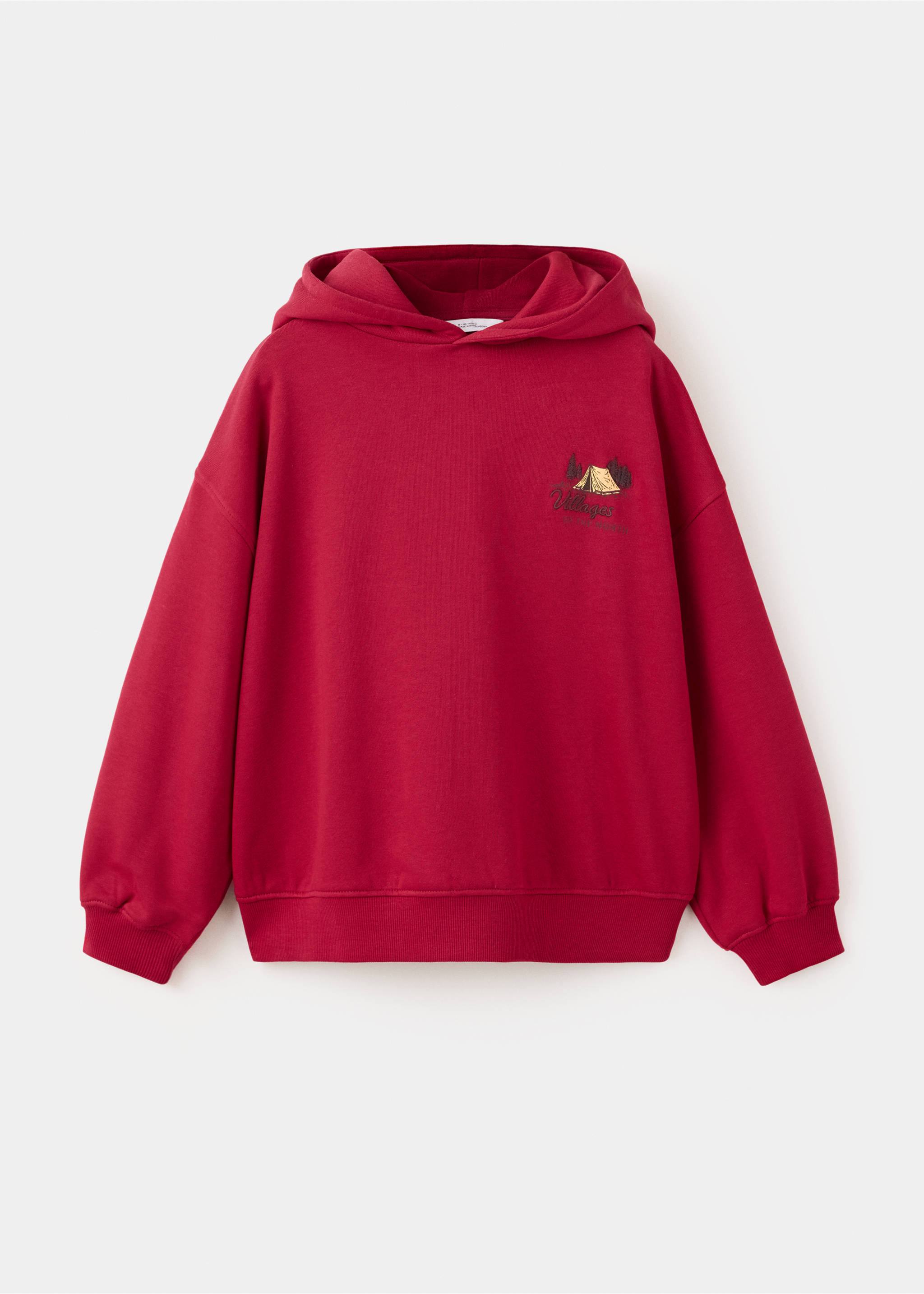Oversized hoodie - Article without model, Red. Ref: 37046330-00.