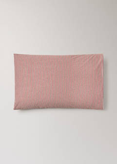 Two striped cotton pillowcases 50 x 75 cm — Red 4