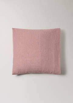 Two 60 x 60 cm striped cotton pillowcases — Red 4