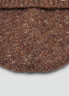 Flecked knit beanie — Brown 3