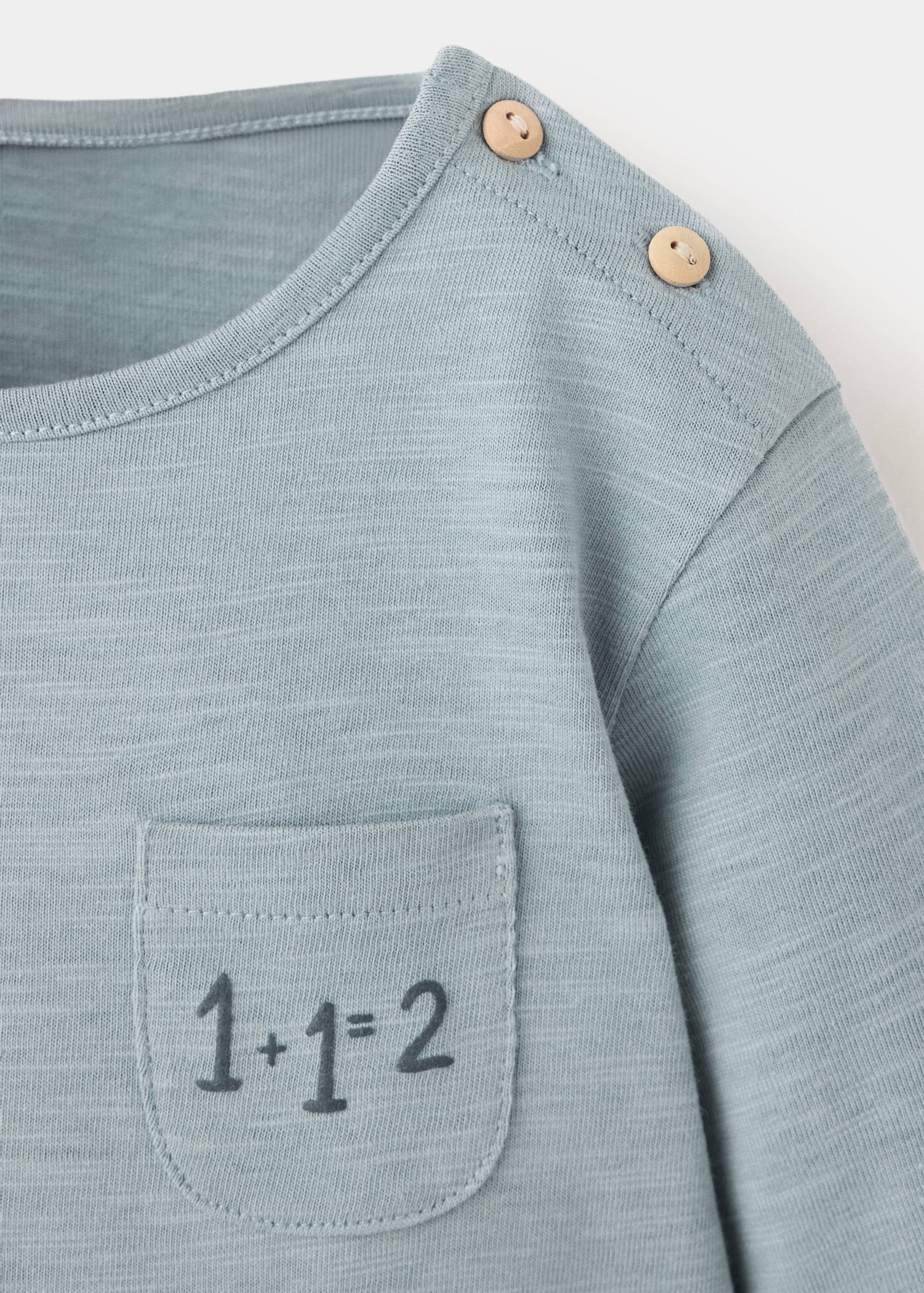 Printed detail T-shirt - Details of the article 0