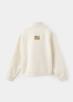 Sweatshirt with embroidered detail — Sand 5