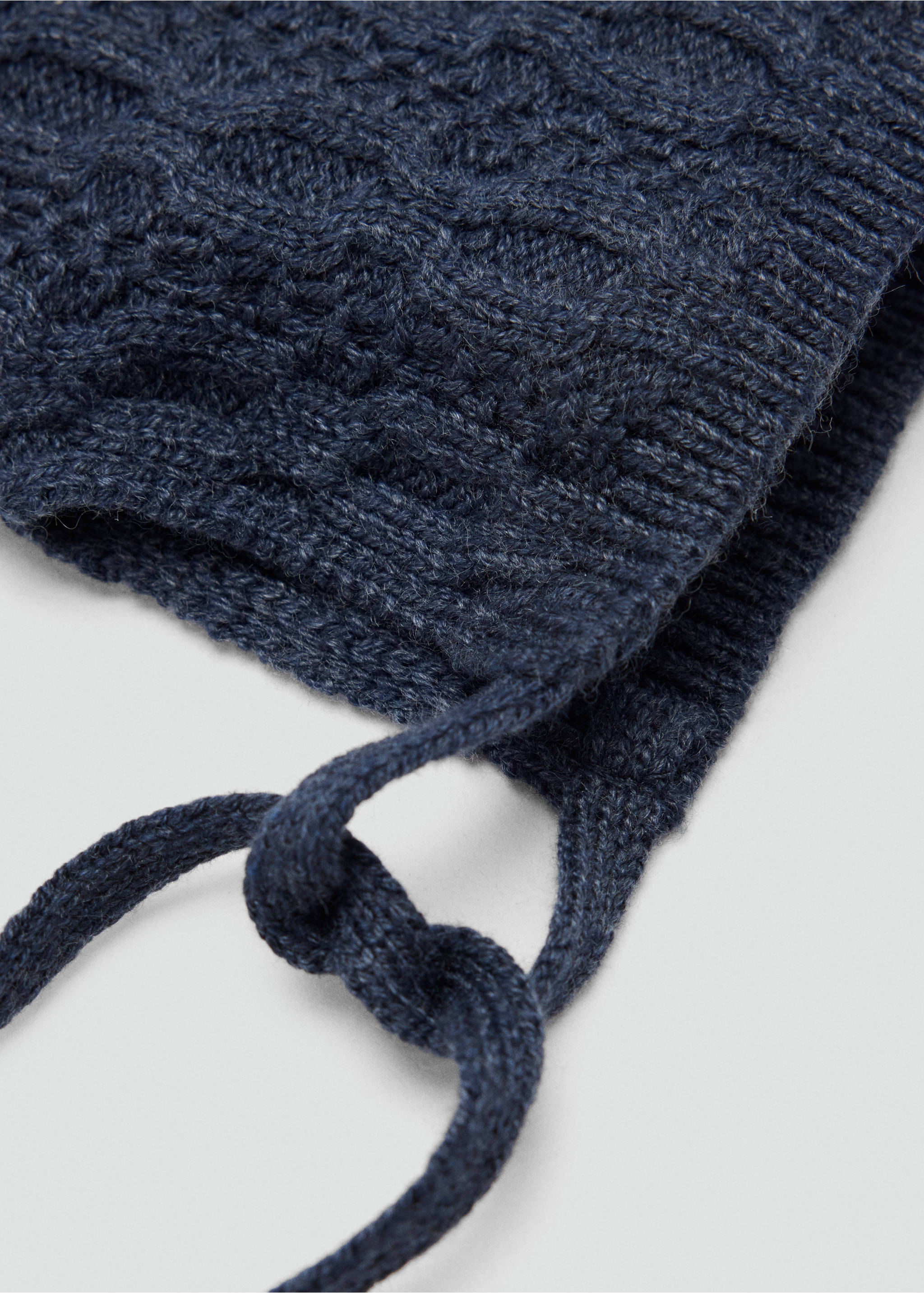 Knitted braided hat - Medium plane, Petrol Blue. Ref: 37046344-00.
