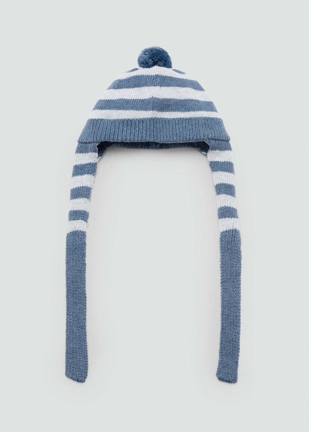 Striped knit hat — Blue