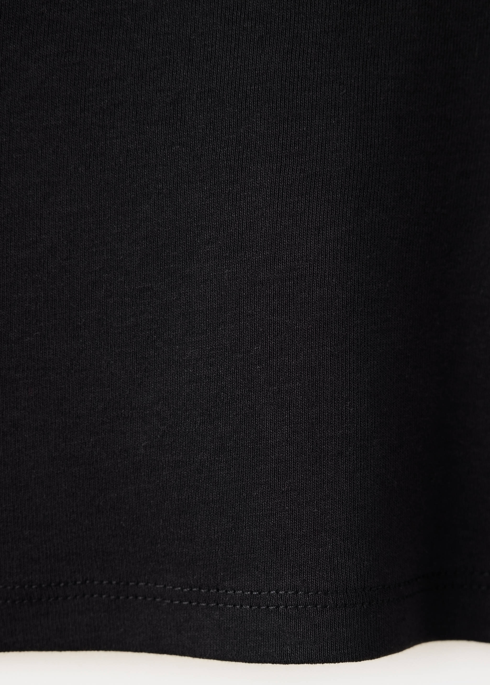 Asymmetric-neck cotton T-shirt - Details of the article 0