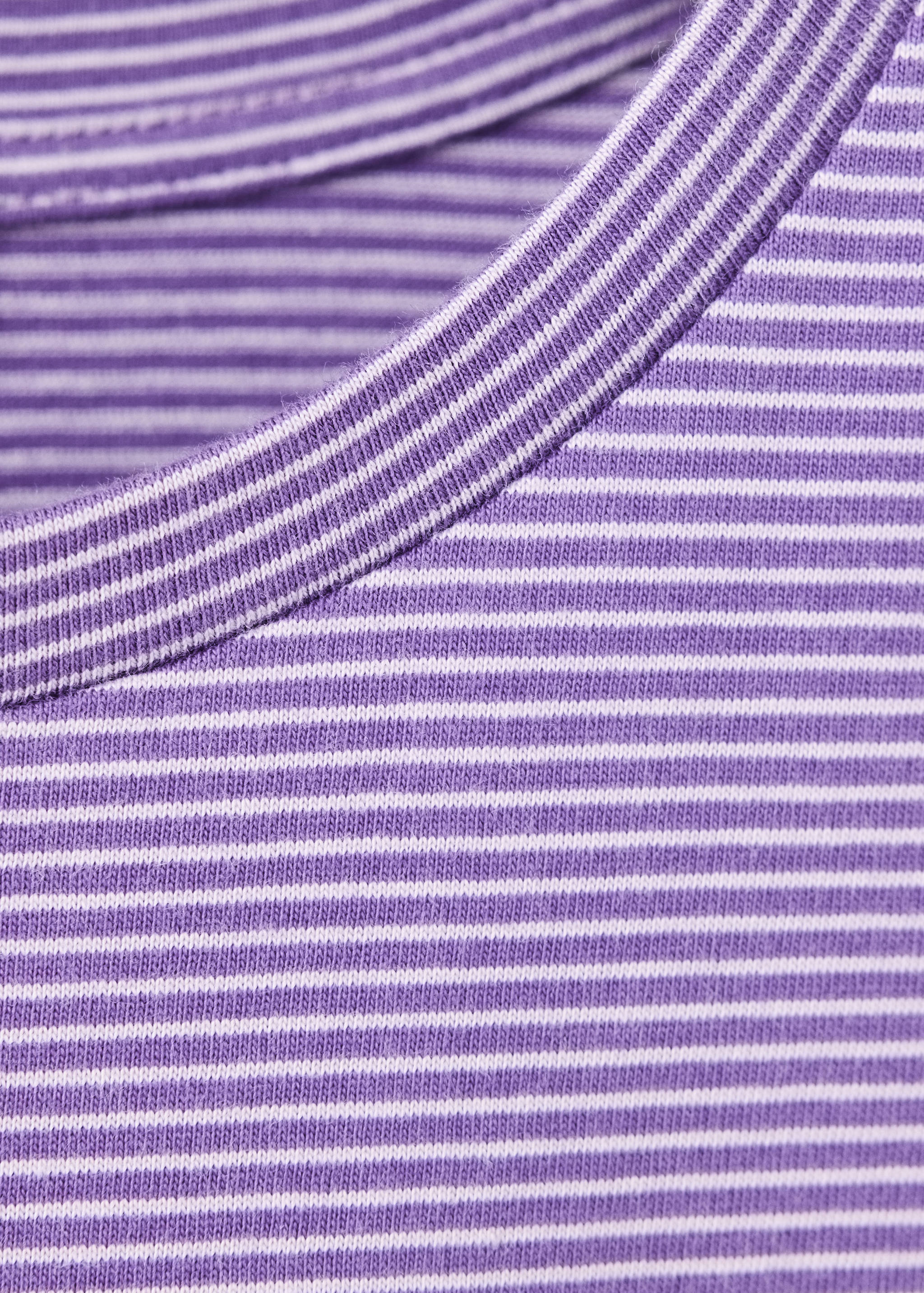 Fine-striped cotton T-shirt - Details of the article 8