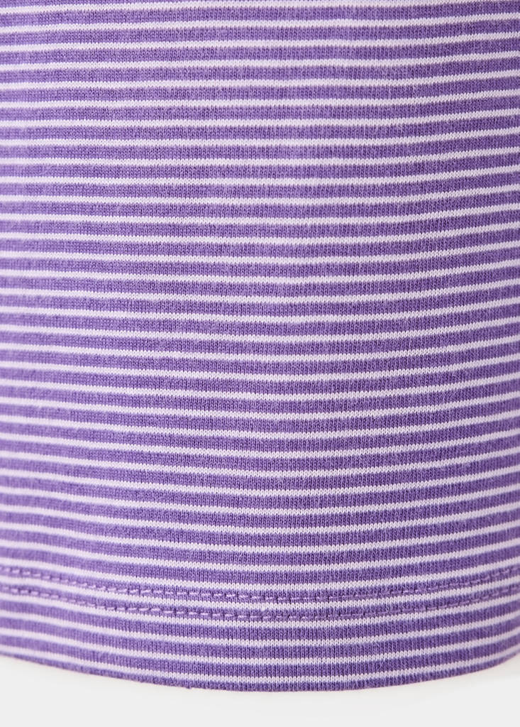 Fine-striped cotton T-shirt - thumbnail 7