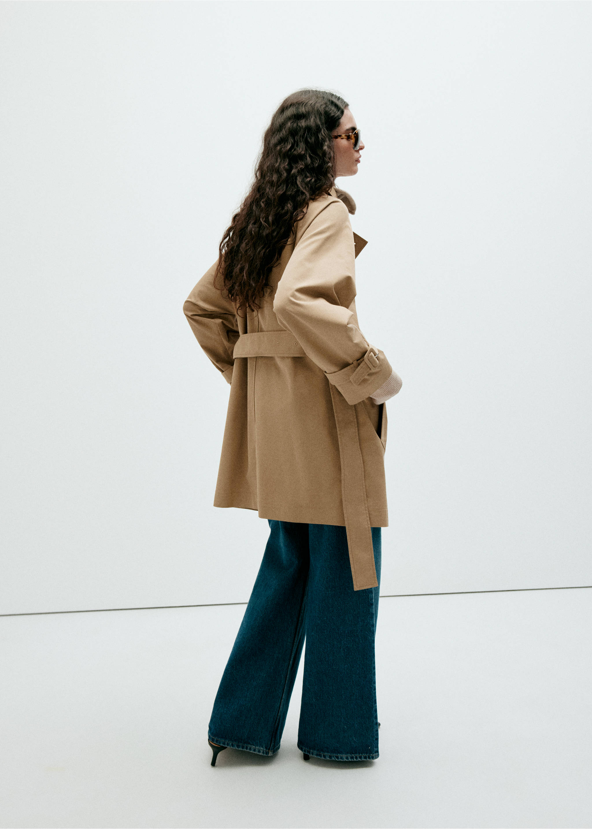 Trench midi ceinture - Verso de l’article, Beige. Ref: 37046353-00.