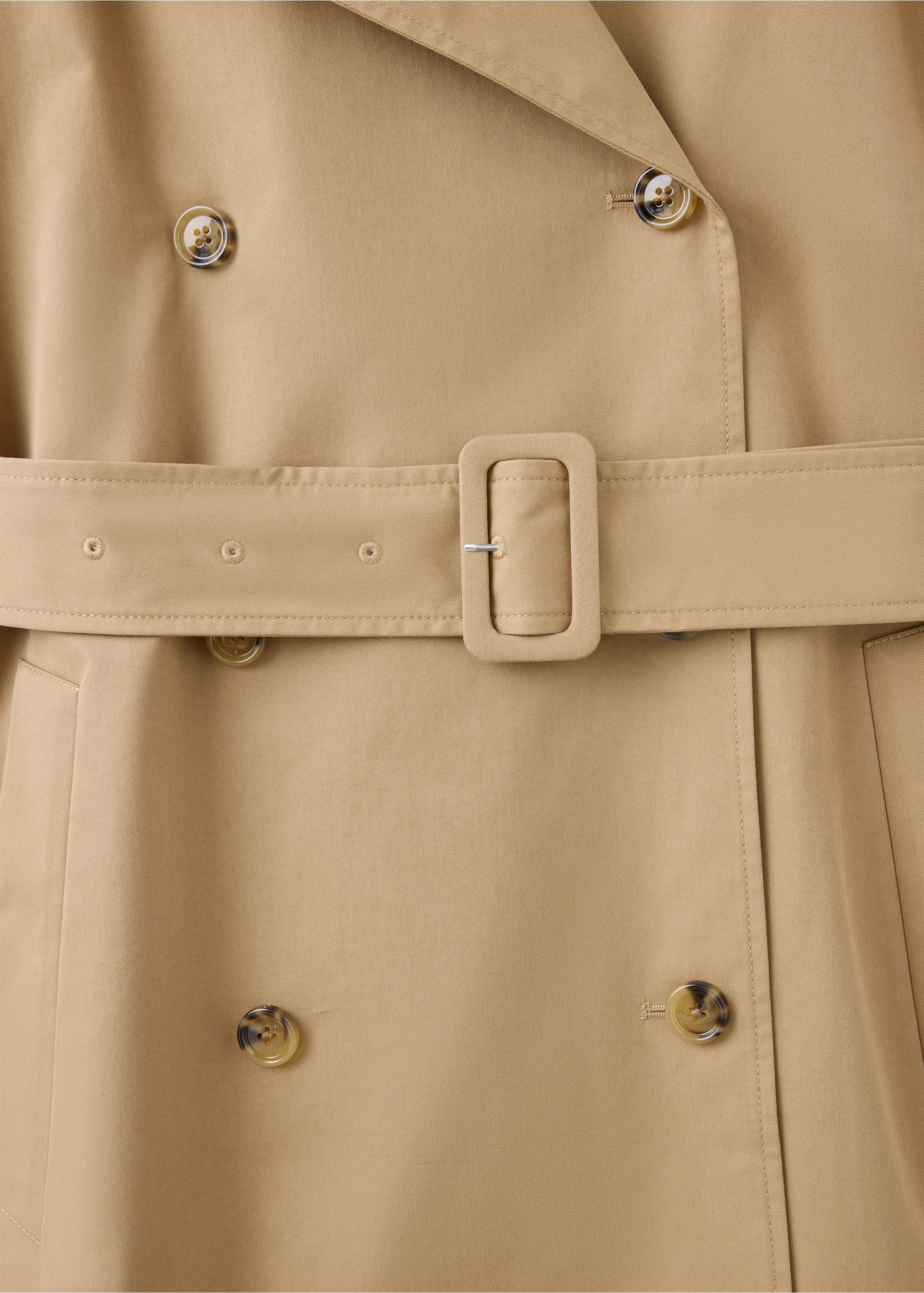 Trench midi ceinture - Détail de l'article 8, Beige. Ref: 37046353-00.