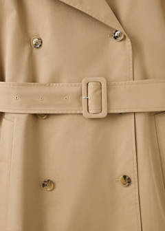Midi trench coat with belt — Beige 7