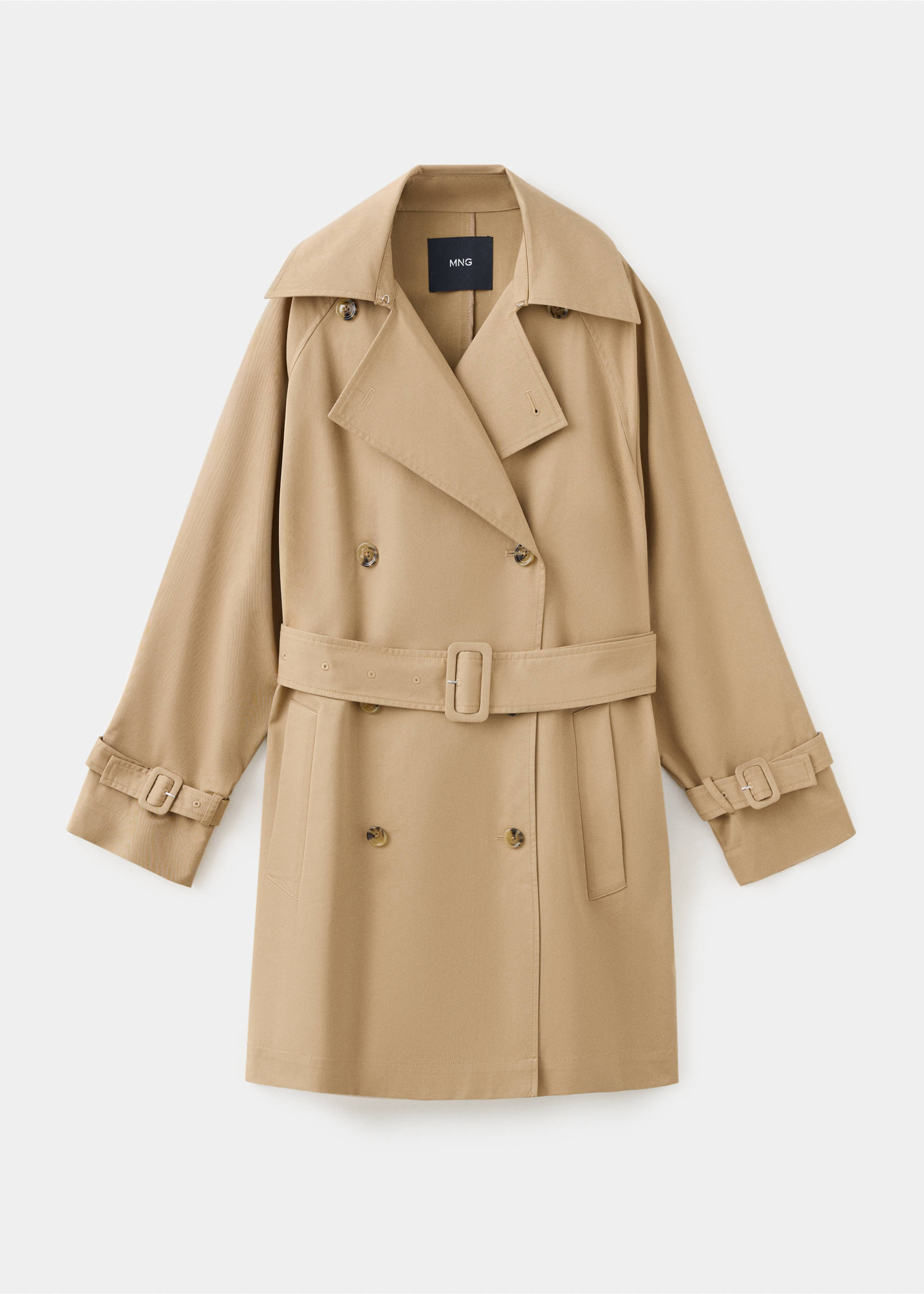 Trench midi ceinture - Article sans modèle, Beige. Ref: 37046353-00.