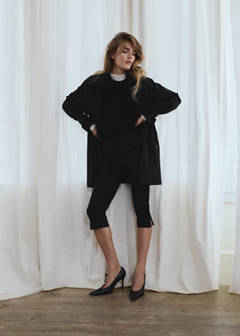 Midi trench coat with belt — Black 2