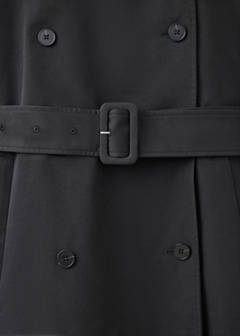 Midi trench coat with belt — Black 6